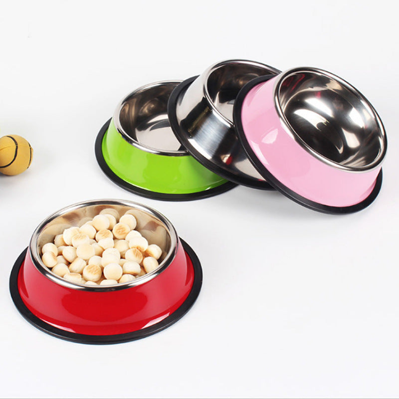 Dual-Use Stainless Steel Pet Feeding Bowl