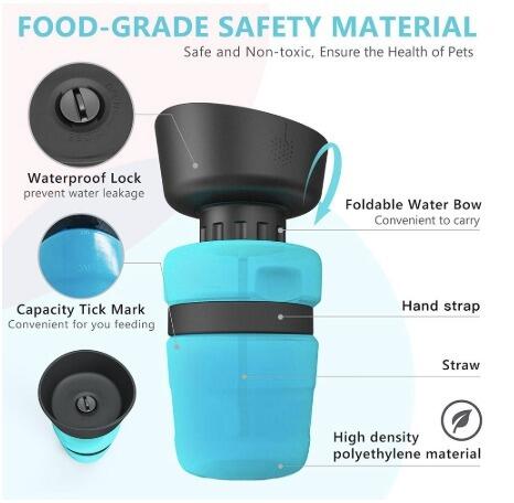 Foldable Outdoor Pet Travel Water Bottle