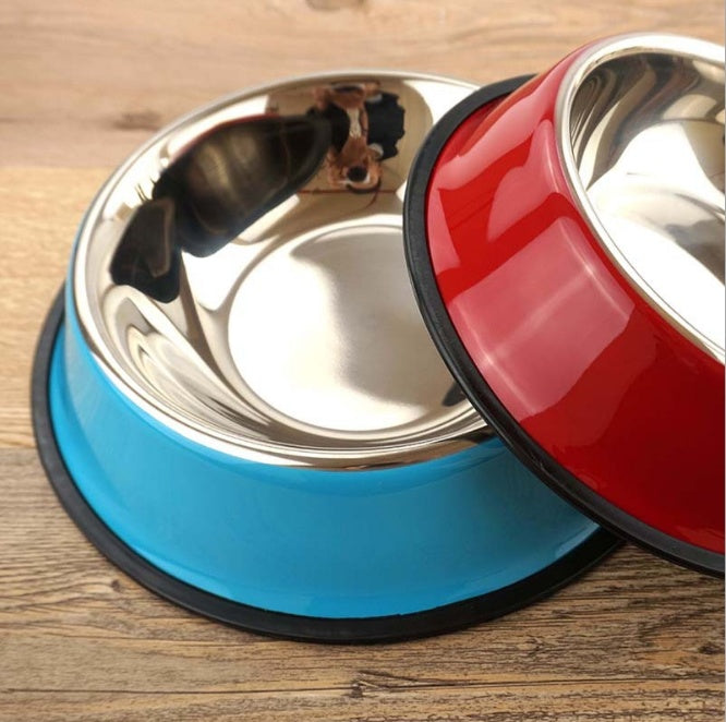 Dual-Use Stainless Steel Pet Feeding Bowl