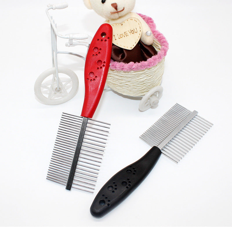 Double-Row Pet Grooming Comb with Dense & Sparse Teeth