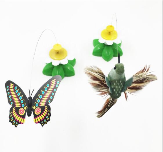 Electric Rotating Butterfly & Bird Toy for Pets