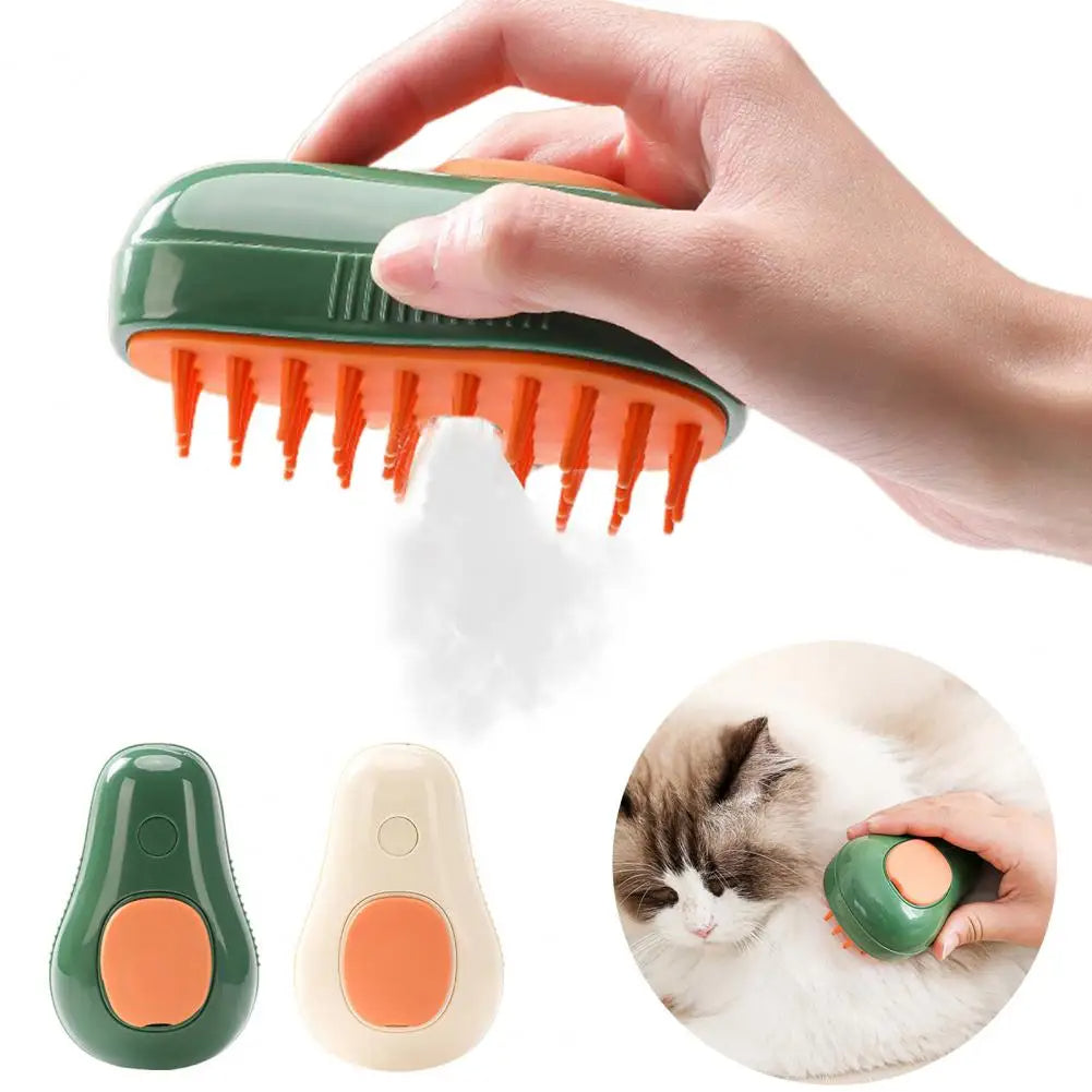 Steamy 3-in-1 Electric Cat & Dog Grooming Brush