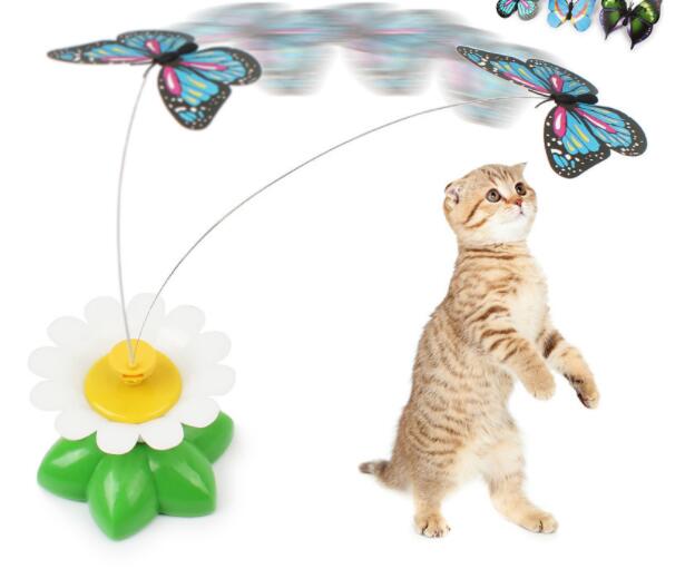 Electric Rotating Butterfly & Bird Toy for Pets