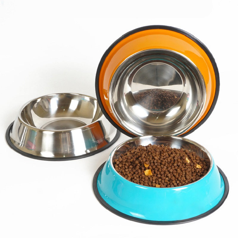 Dual-Use Stainless Steel Pet Feeding Bowl
