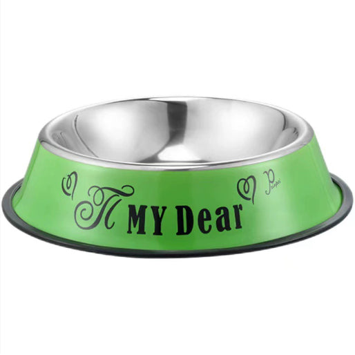 Dual-Use Stainless Steel Pet Feeding Bowl