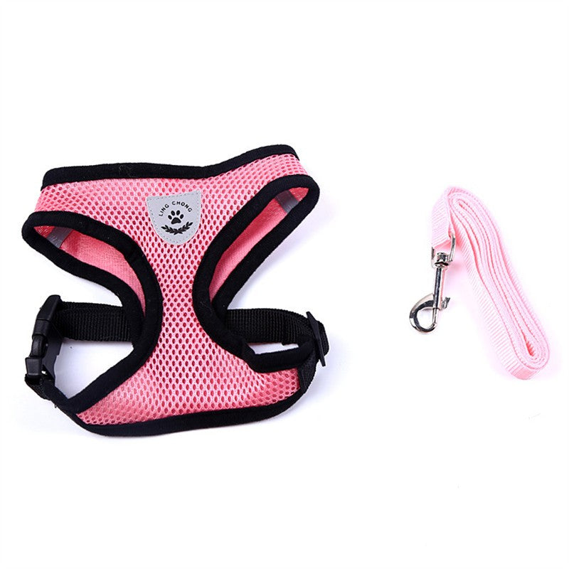 Breathable Mesh Pet Car Seat Belt & Leash