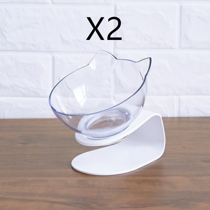 Non-Slip Double Cat Bowl with Raised Stand