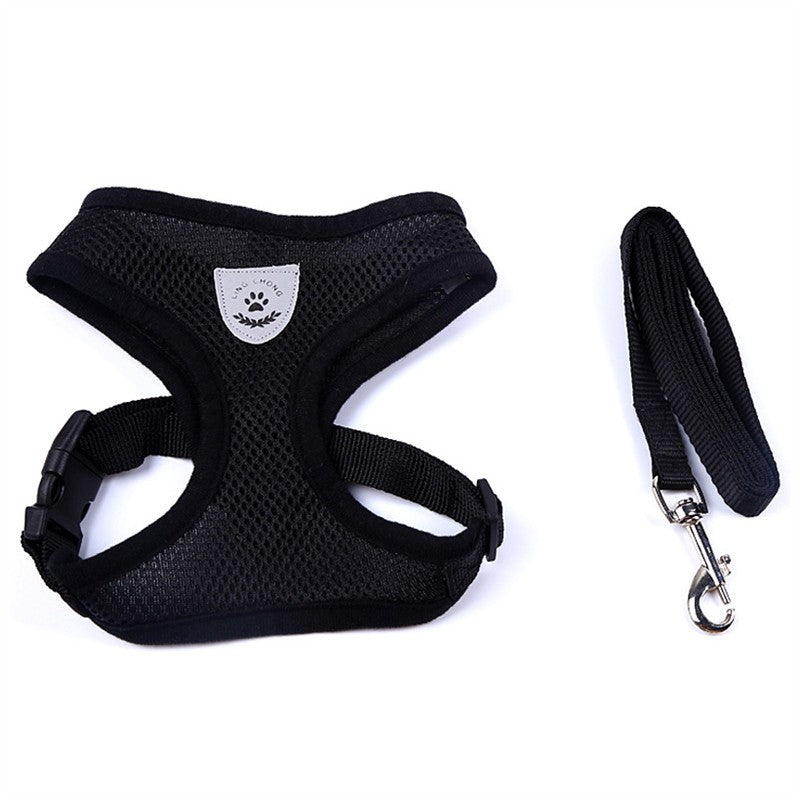 Breathable Mesh Pet Car Seat Belt & Leash