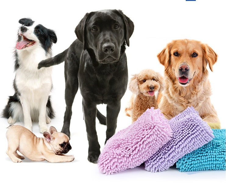 Super Absorbent Chenille Pet Bath Towel