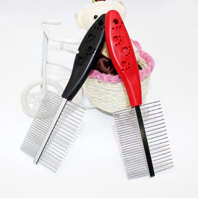 Double-Row Pet Grooming Comb with Dense & Sparse Teeth