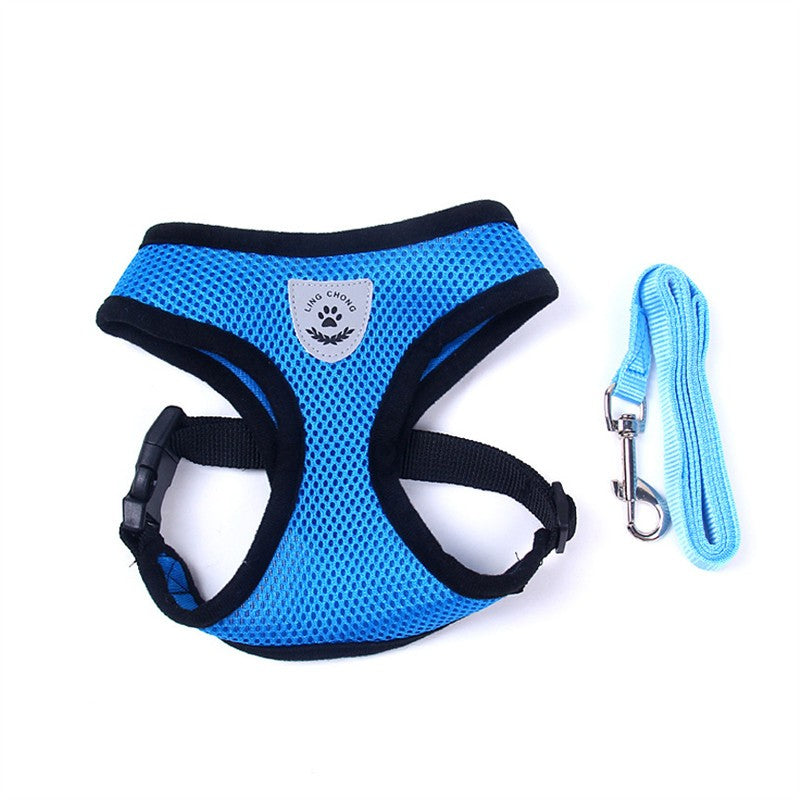 Breathable Mesh Pet Car Seat Belt & Leash