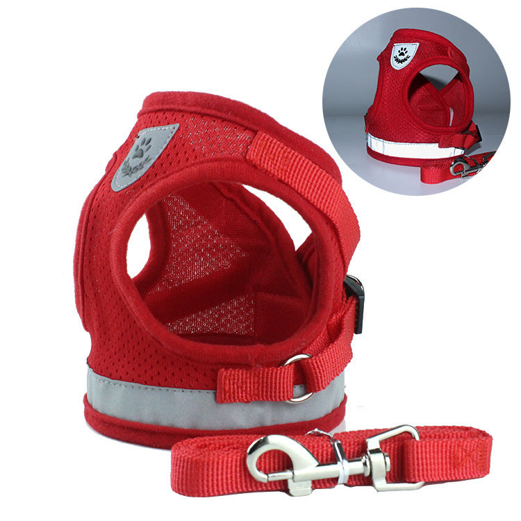 Breathable Mesh Pet Car Seat Belt & Leash
