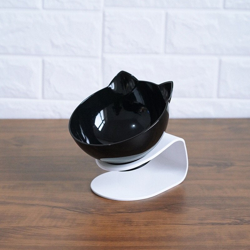 Non-Slip Double Cat Bowl with Raised Stand