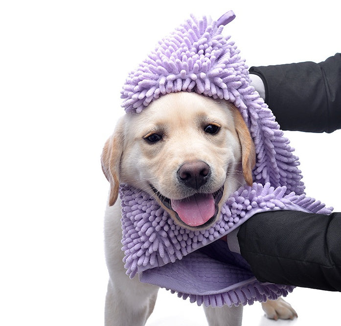 Super Absorbent Chenille Pet Bath Towel