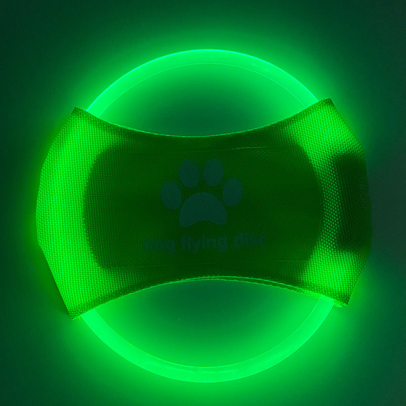 LED Glowing Dog Flying Disc – Rechargeable Interactive Toy
