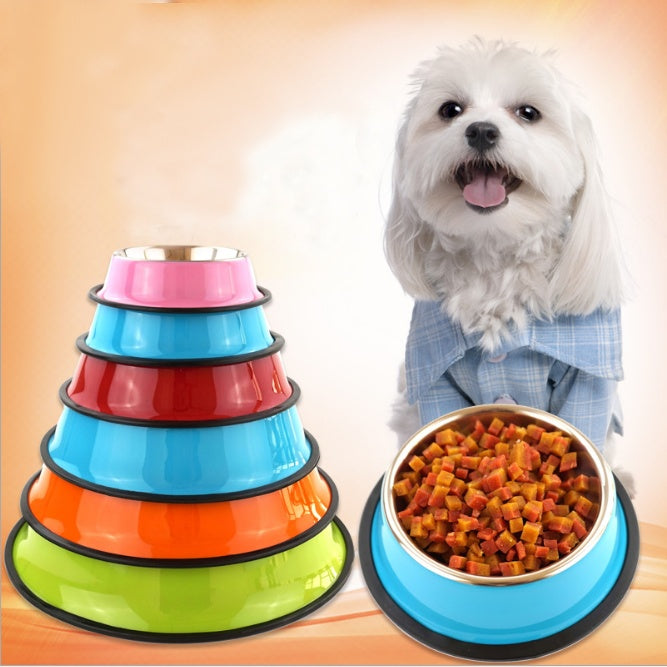 Dual-Use Stainless Steel Pet Feeding Bowl