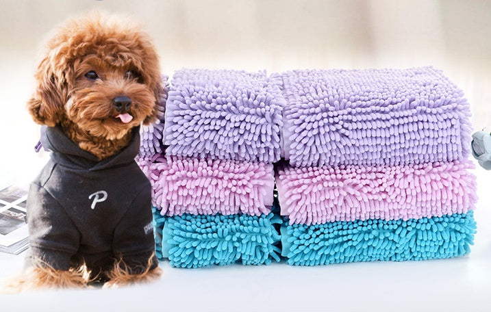 Super Absorbent Chenille Pet Bath Towel