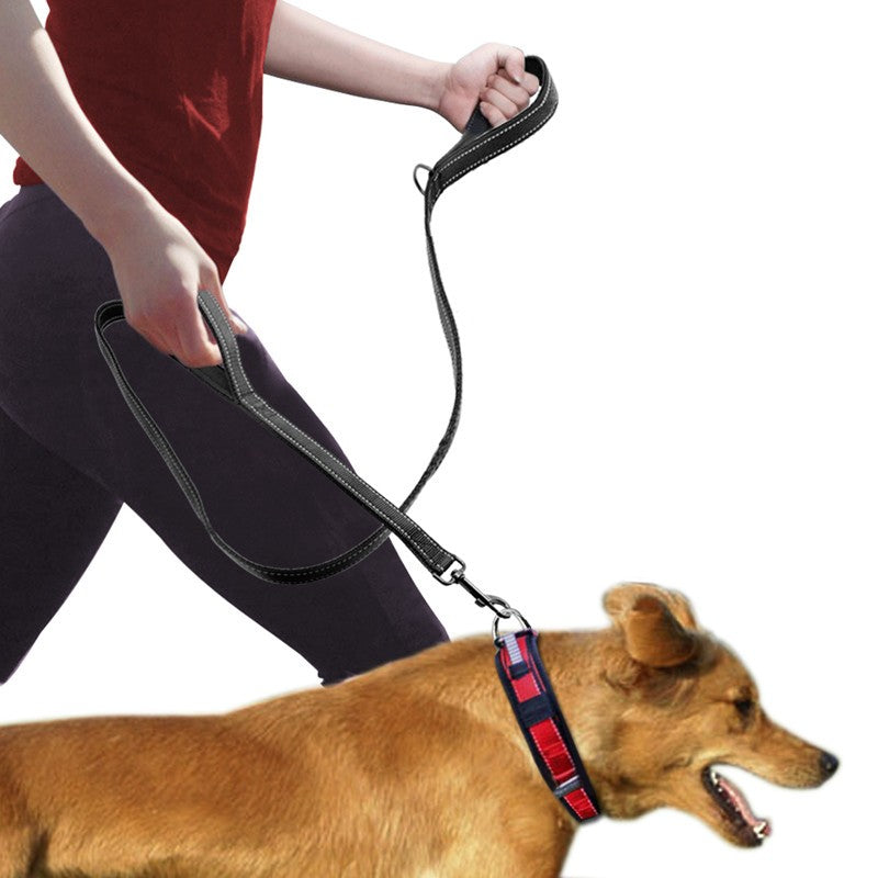 Double-Handle Reflective Pet Pull Leash