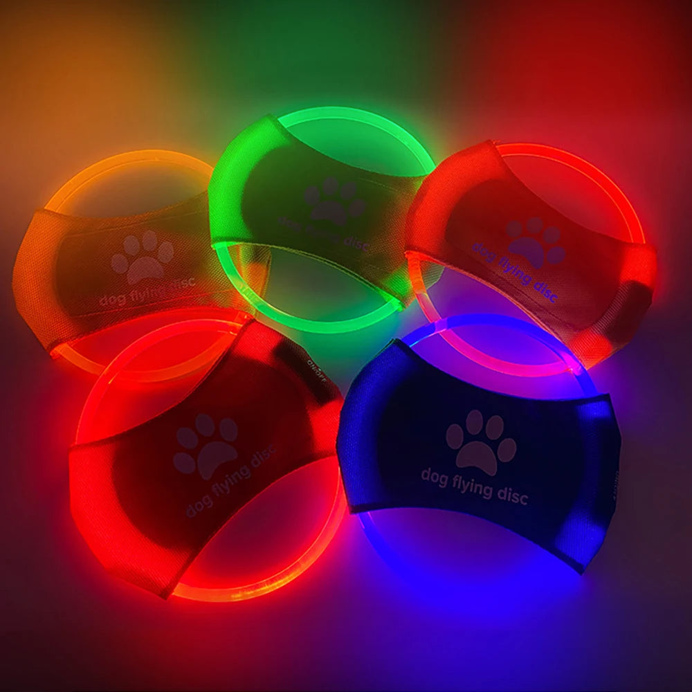 LED Glowing Dog Flying Disc – Rechargeable Interactive Toy