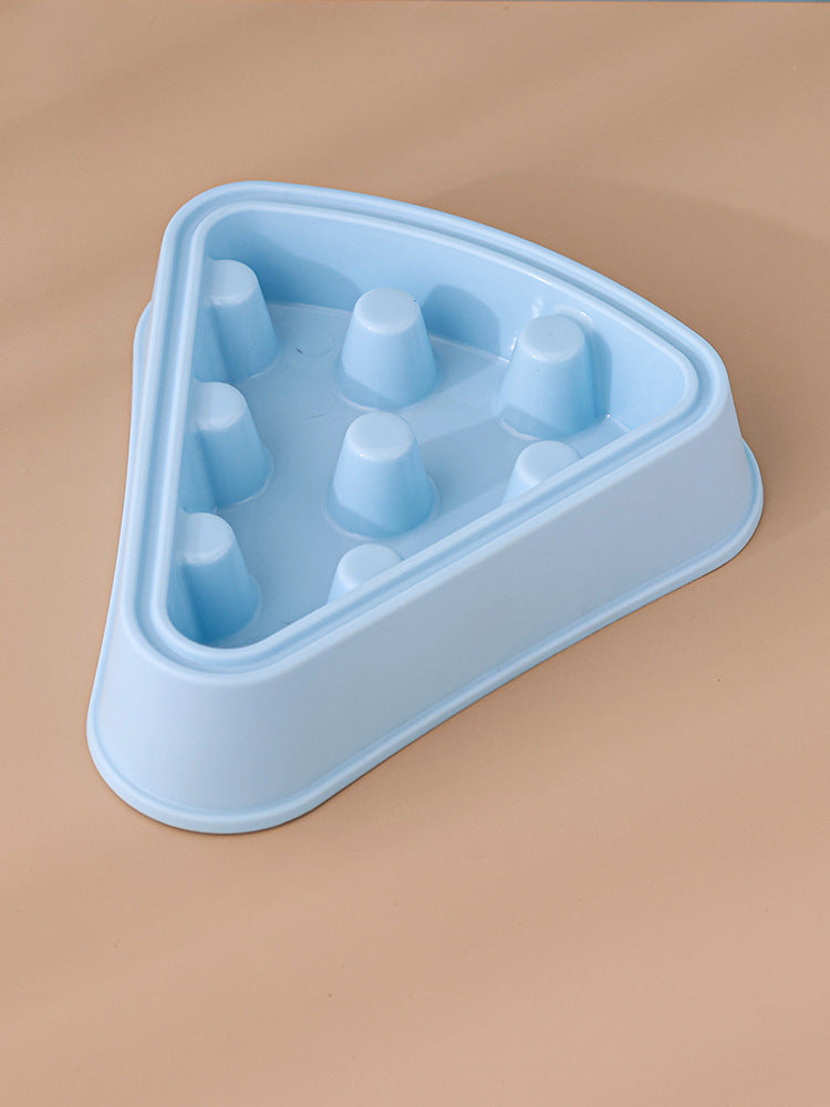 Cartoon Pizza Slow-Feeder Pet Bowl
