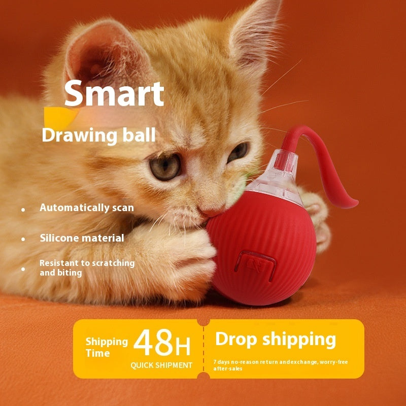 Interactive Rolling Cat Toy Ball with Smart Modes