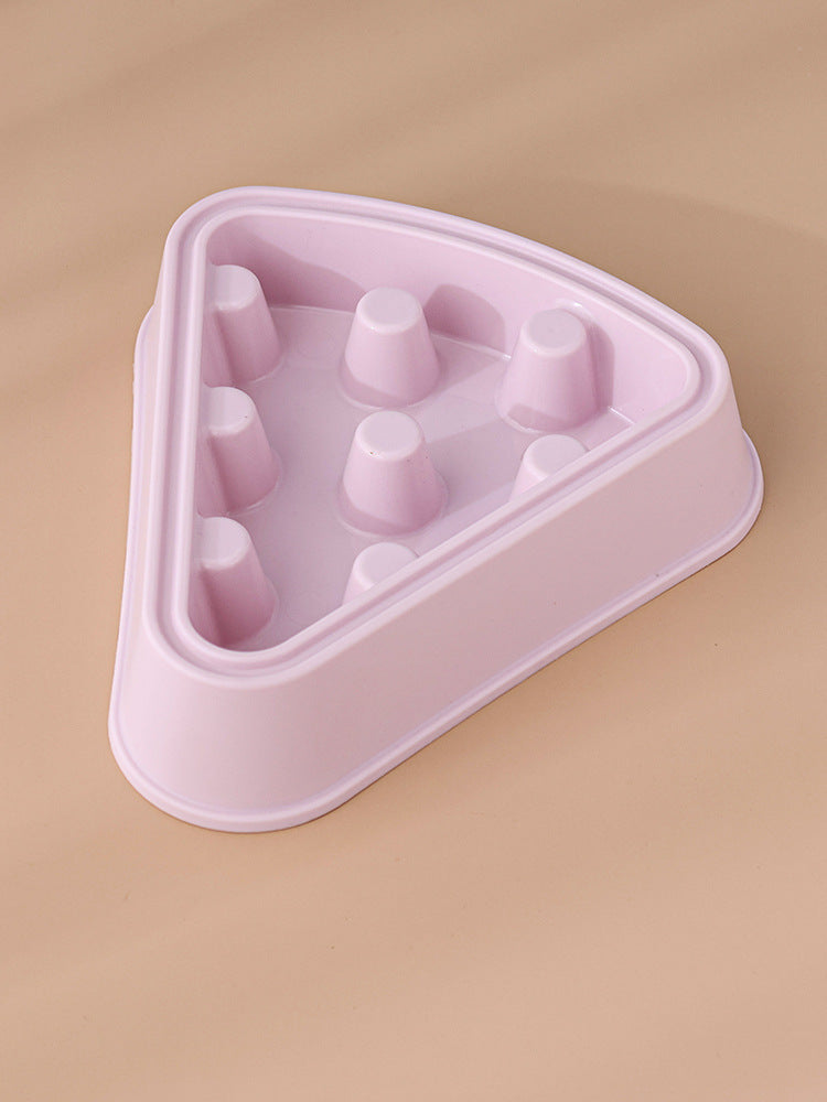 Cartoon Pizza Slow-Feeder Pet Bowl