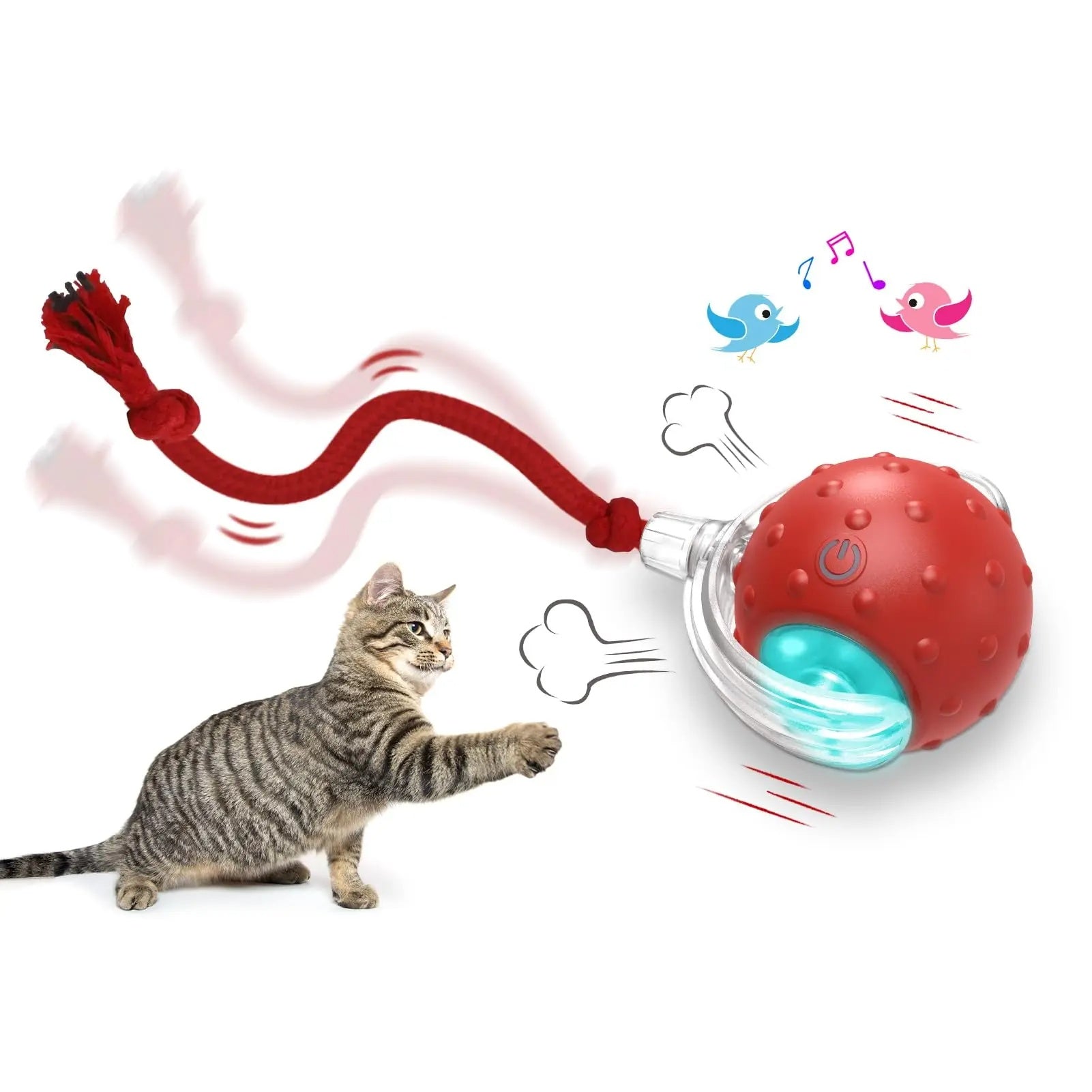 Interactive Rolling Cat Toy Ball with Smart Modes